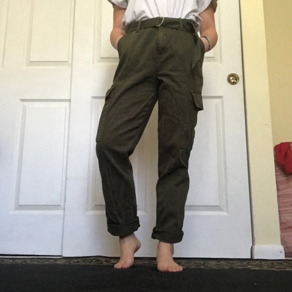 PacSun Olive Green Cargo Pants - Picture 1 of 4